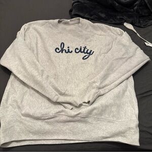 Chi City Gray Large Unisex Sweatshirt